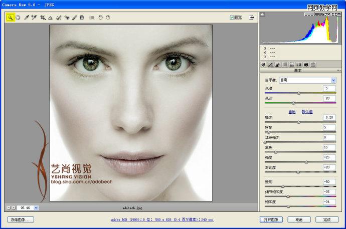 photoshop插件Camera Raw制作专业广告美女_网页教学网