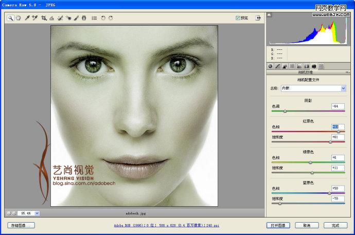 photoshop插件Camera Raw制作专业广告美女_网页教学网