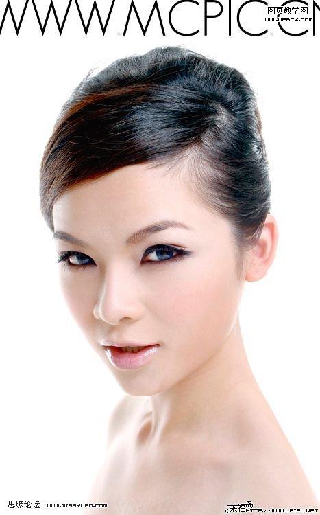 PS人物鼠绘教程:漂亮的人物头像手绘_网页webjx.com教学网