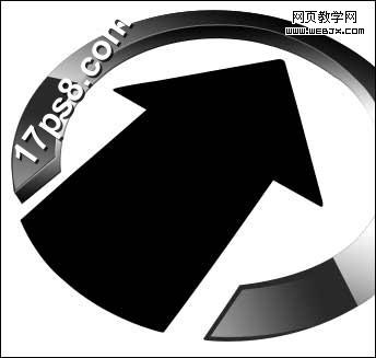 Photoshop鼠绘教程:绘制质感的箭头标志_webjx.com