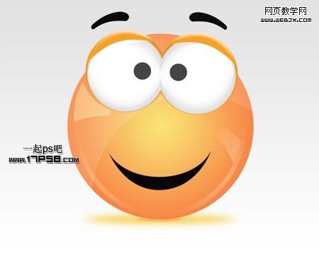Photoshop钢笔绘制憨态可掬的卡通笑脸_webjx.com