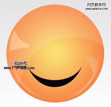 Photoshop钢笔绘制憨态可掬的卡通笑脸_webjx.com