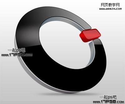 Photoshop钢笔和图层样式绘制立体感的Logo图标_webjx.com