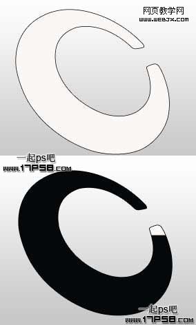 Photoshop钢笔和图层样式绘制立体感的Logo图标_webjx.com
