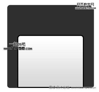 Photoshop圆角矩形和图层样式制作软盘图标_webjx.com