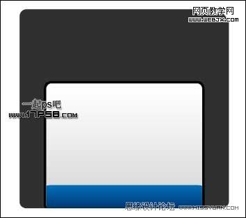 Photoshop圆角矩形和图层样式制作软盘图标_webjx.com