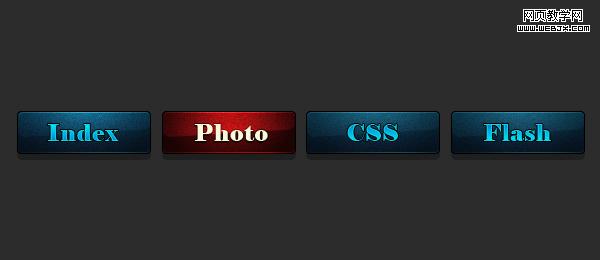Photoshop绘制超酷黑色风格的网站导航_webjx.com
