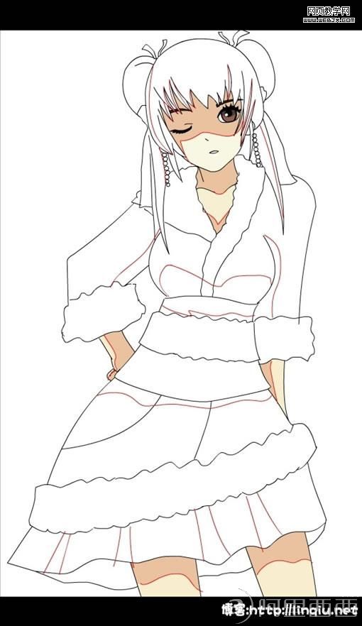 flash+photoshop绘秦时明月女主角高月