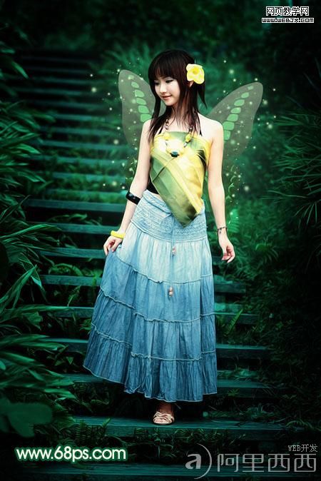 Photoshop打造一只美丽的蝴蝶精灵