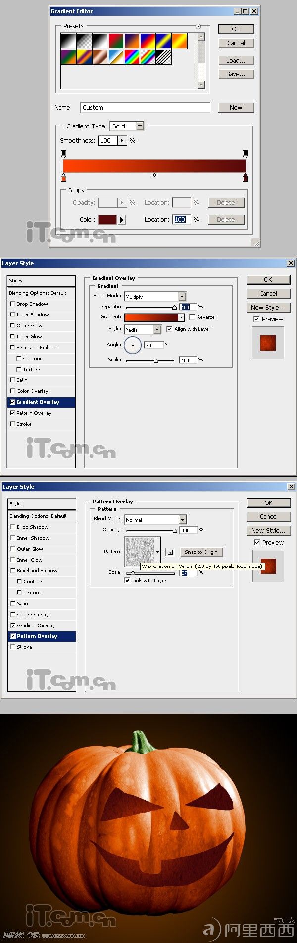 使用photoshop制作万圣节的南瓜灯_webjx.com
