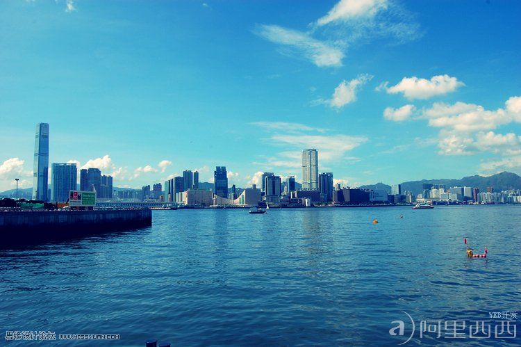 使用Photoshop给偏蓝的风景照片校色_webjx.com