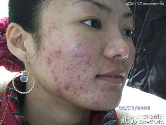Photoshop数码后期实例教程:磨皮美化_webjx.com