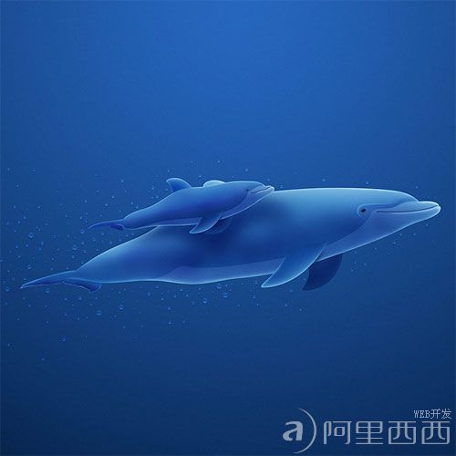 Photoshop制作可爱的卡通海豚图片