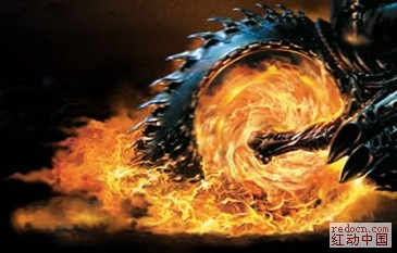 Photoshop图片合成教程:着火的摩托车手_webjx.com