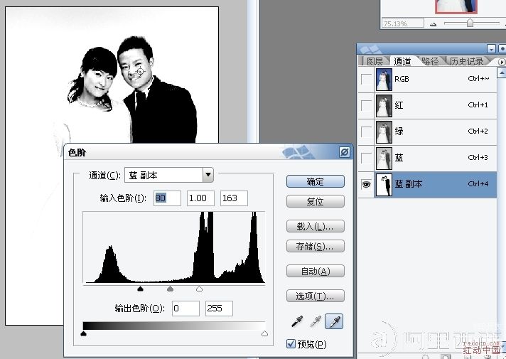 Photoshop抠图教程:简单背景扣婚纱照_webjx.com