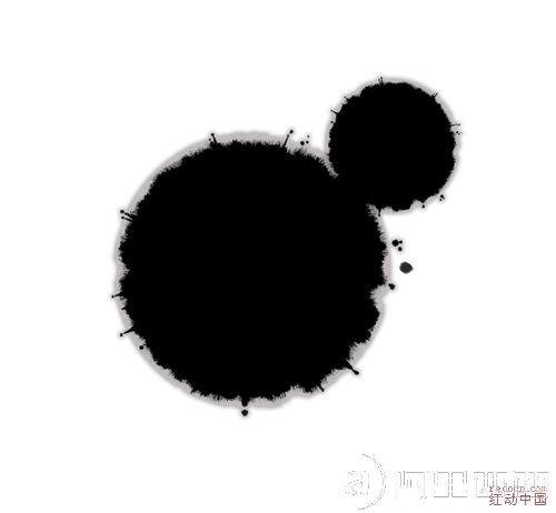 Photoshop简单制作好看的墨点特效_webjx.com