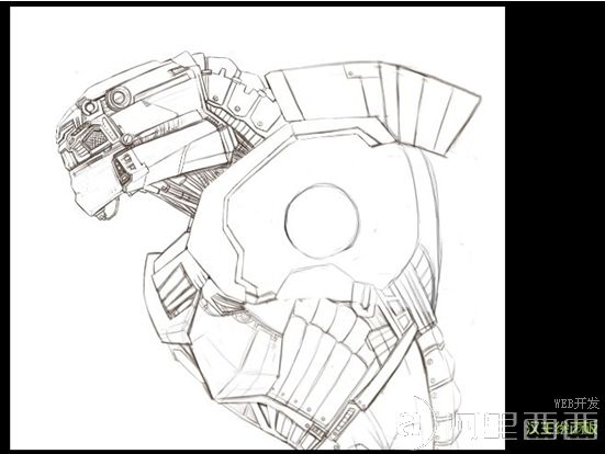 Photoshop+数位板绘制机械怪兽_webjx.com