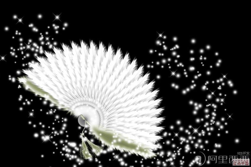 Photoshop鼠绘教程:绘制羽毛扇子_webjx.com