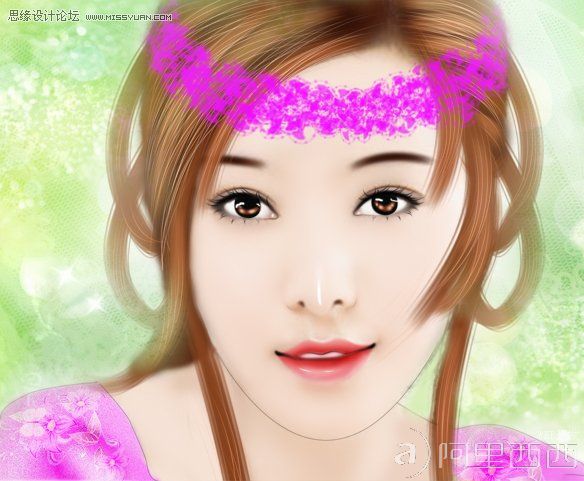 PS仿手绘教程:唯美手绘风格的范冰冰照片_webjx.com