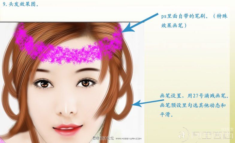 PS仿手绘教程:唯美手绘风格的范冰冰照片_webjx.com