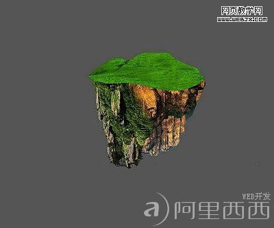 Photoshop合成古代悬空漂浮的仙山