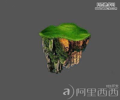 Photoshop合成古代悬空漂浮的仙山