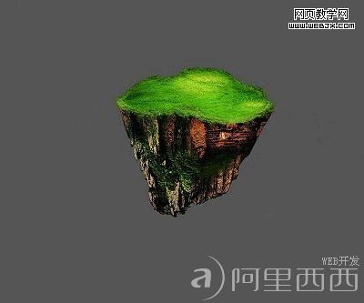 Photoshop合成古代悬空漂浮的仙山