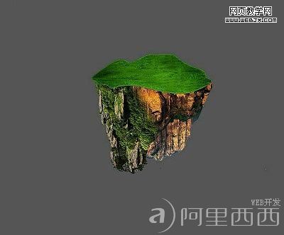 Photoshop合成古代悬空漂浮的仙山