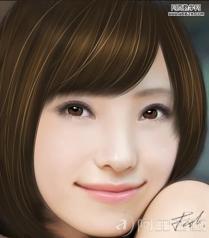 photoshop清纯MM照片转手绘效果教程