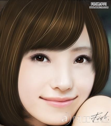 photoshop清纯MM照片转手绘效果教程
