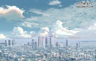 Photoshop图片调色教程:火红色调晚霞图片_爱易学习网