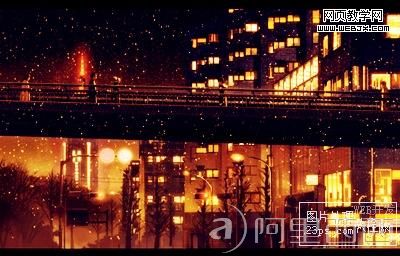 Photoshop图片调色教程:火红色调晚霞图片_爱易学习网