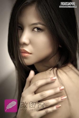 Photoshop教程:漂亮质感肤色的魅惑女人妆_爱易学习网