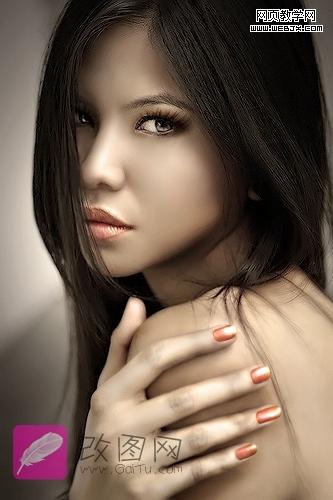 Photoshop教程:漂亮质感肤色的魅惑女人妆_爱易学习网