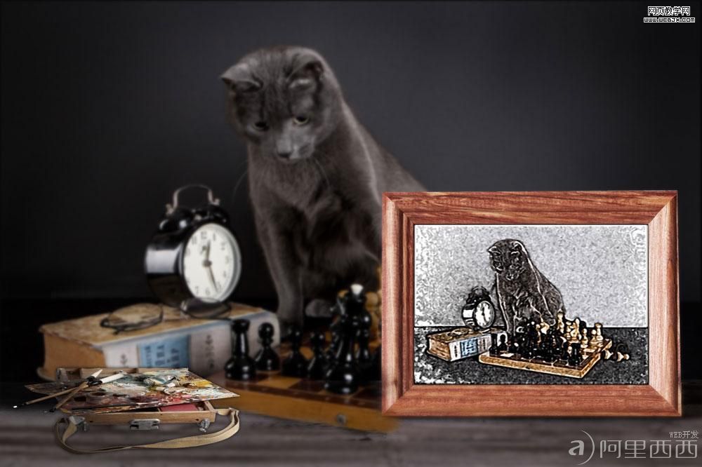 Photoshop教程:模拟绘制照片画面