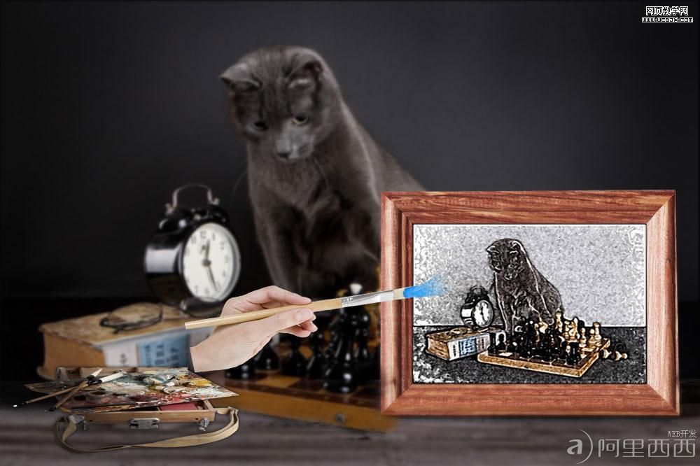 Photoshop教程:模拟绘制照片画面