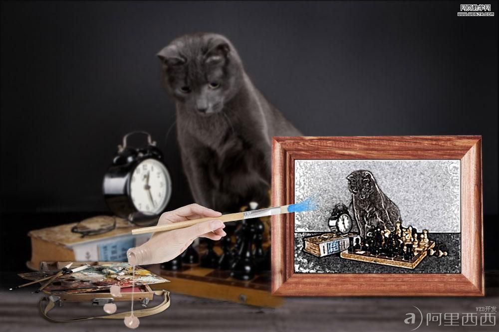 Photoshop教程:模拟绘制照片画面
