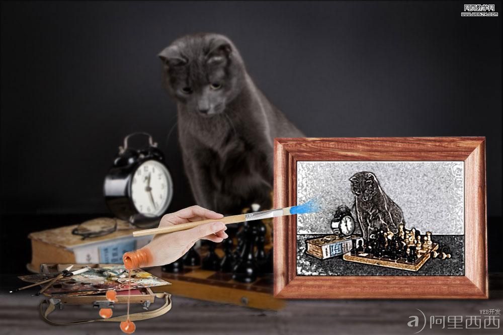 Photoshop教程:模拟绘制照片画面