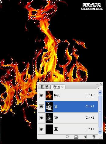 Photoshop制作烈火燃烧文字效果