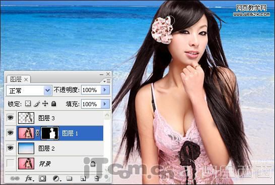 PS抠图教程:颜色范围命令抠出性感美女_网页教学网