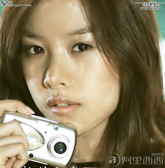 Photoshop调色教程:质感肤质美女照片_爱易学习网