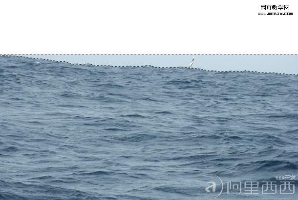 PS合成教程:自由女神破碎掉大海里_aiyiweb