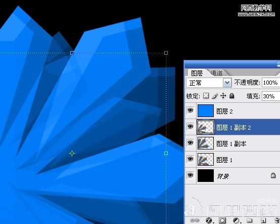 PS基础教程:绘制闪烁星光的特殊透明块状物_爱易学习网