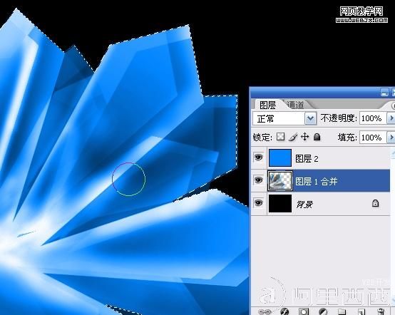 PS基础教程:绘制闪烁星光的特殊透明块状物_爱易学习网
