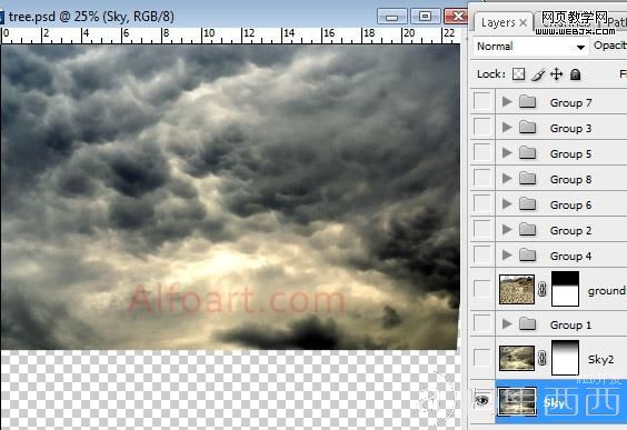 photoshop教程：制作人面树怪 aiyiweb.com