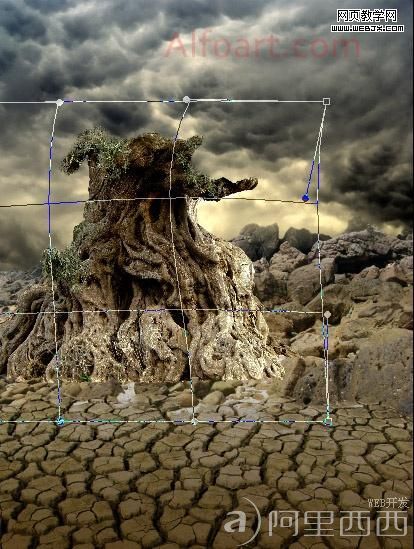 photoshop教程：制作人面树怪 aiyiweb.com