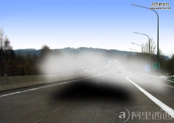 PS照片合成教程:着火的疯狂F1赛车_ali xixi.com