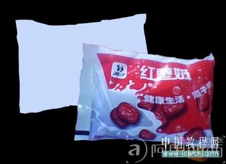 Photoshop鼠绘教程：绘制袋装红枣牛奶海报效果_爱易学习网