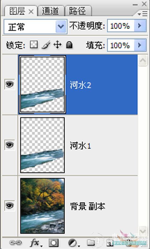 Photoshop动画教程：制作小溪潺潺流水动态效果_爱易学习网