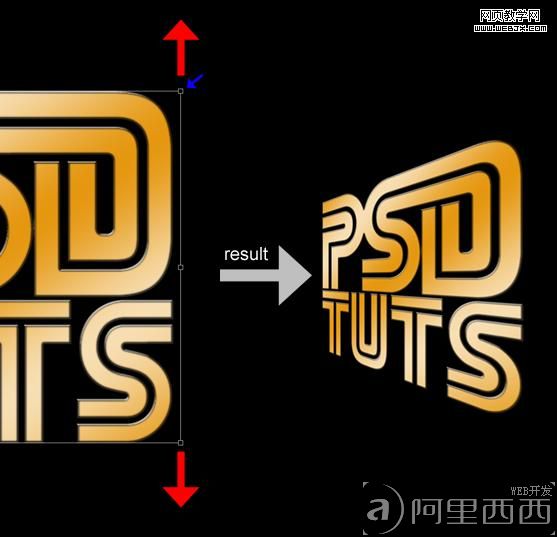 Photoshop设计时尚反光立体文字特效-aiyiweb.com